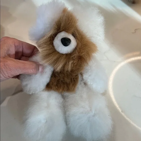 100% alpaca fur 7”  Teddy Bear Plush. Choose color - Picture 3 of 3